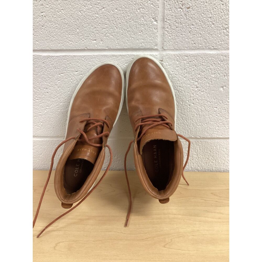 Cole Haan GrandPro Rally Chukka Leather Sneakers British Tan Mens 8.5 Comfort